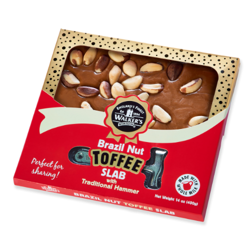 Walkers Nutty Brazil Toffee Slab - 400g