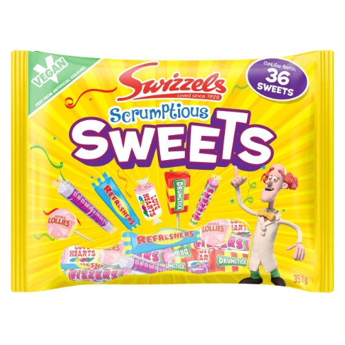 Swizzels Scrumptious Sweets Bag 351g - 10 Count