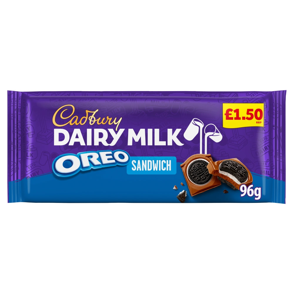 Cadbury Dairy Milk Oreo Sandwich Chocolate Bar 96g PMP £1.50 - 15 Count