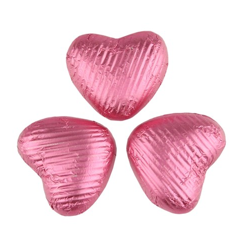 Whitakers Pink Foiled Chocolate Hearts - 1kg