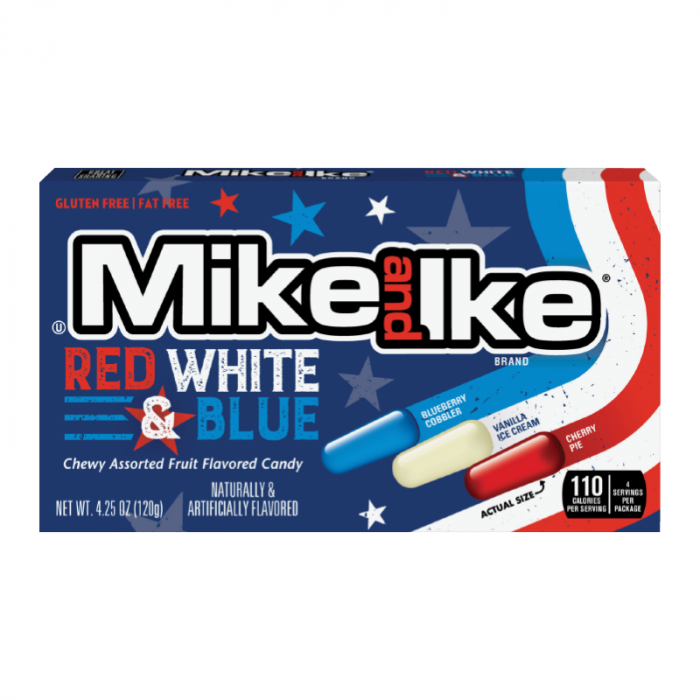 Mike & Ike Red, White & Blue - 12 Count