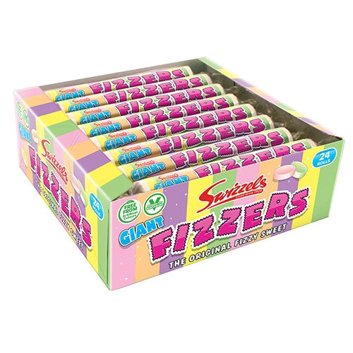 Swizzels Matlow Giant Fizzers Rolls - 24 Count