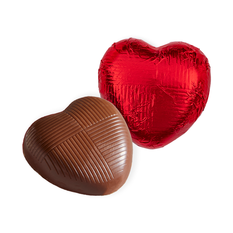 Whitakers Red Foiled Chocolate Hearts - 1kg