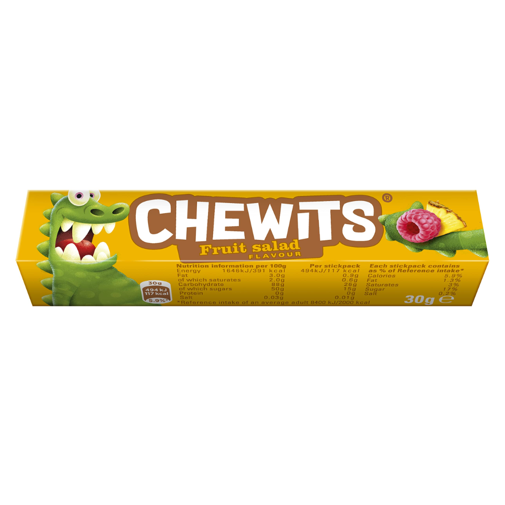 Chewits Fruit Salad Flavour Stick Pack 30g - 40 Count