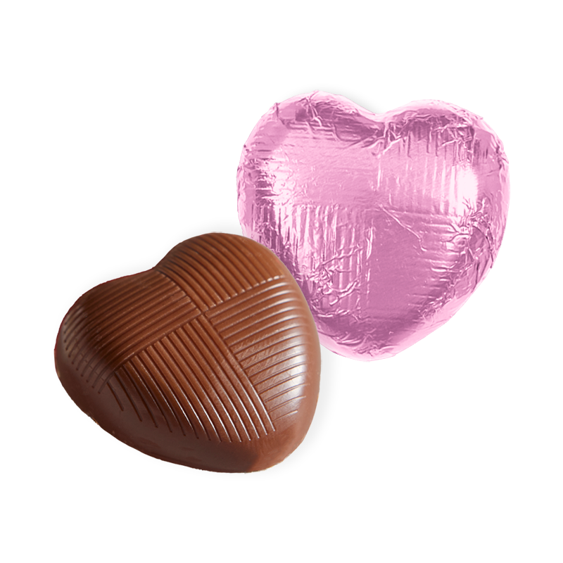 Whitakers Pink Foiled Chocolate Hearts - 1kg