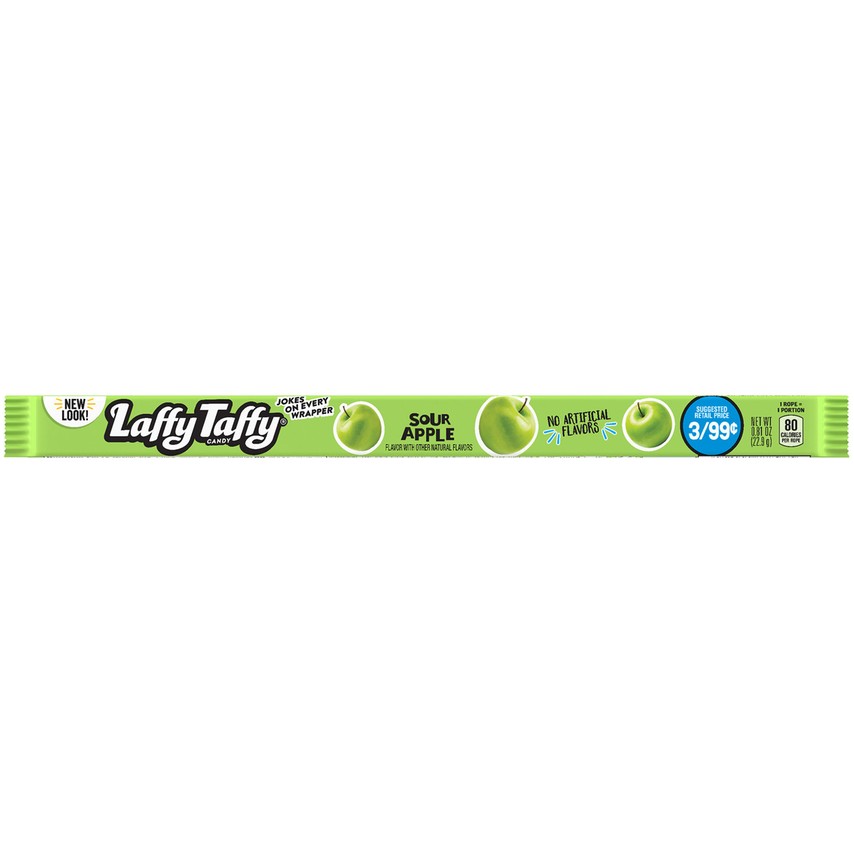 Wonka Laffy Taffy Sour Apple - 24 Count