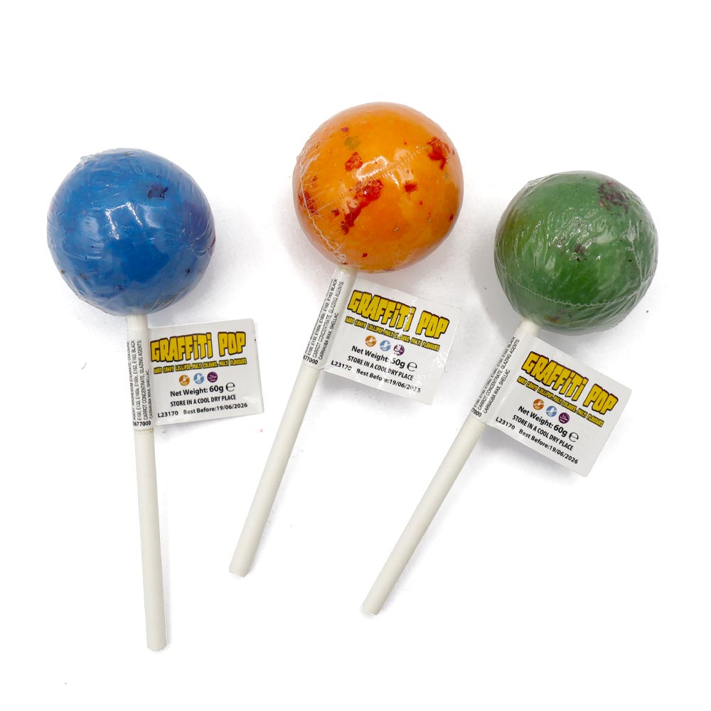 Zed Candy Graffiti Pops 60g - 24 Count