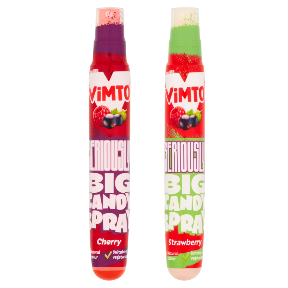 Vimto Strawberry & Cherry Giant Candy Spray - 12 Count