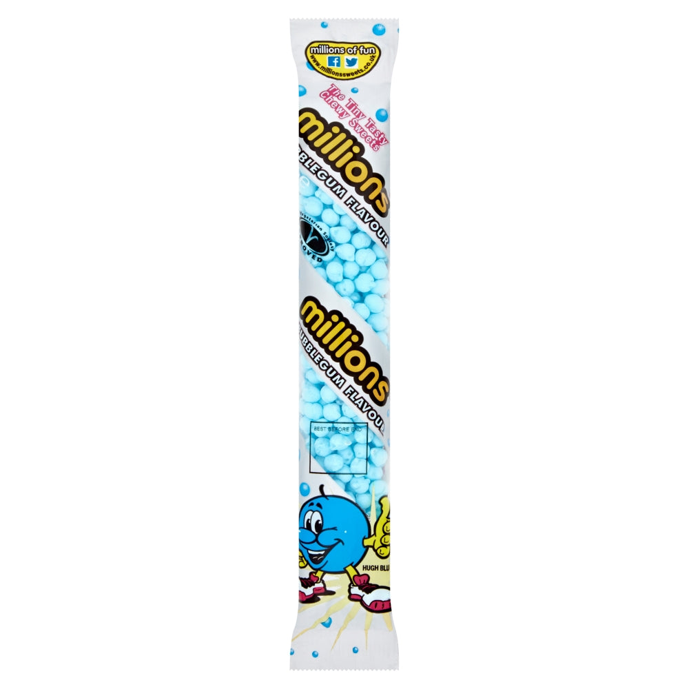 Millions Bubblegum Candy Tubes - 12 Count