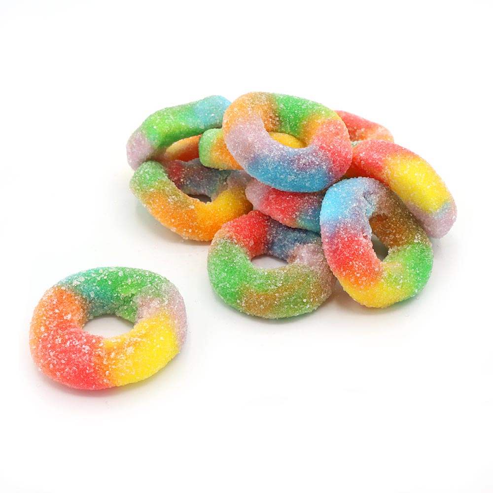 Dulce Plus Multicolour Rainbow Sour Rings - 2kg