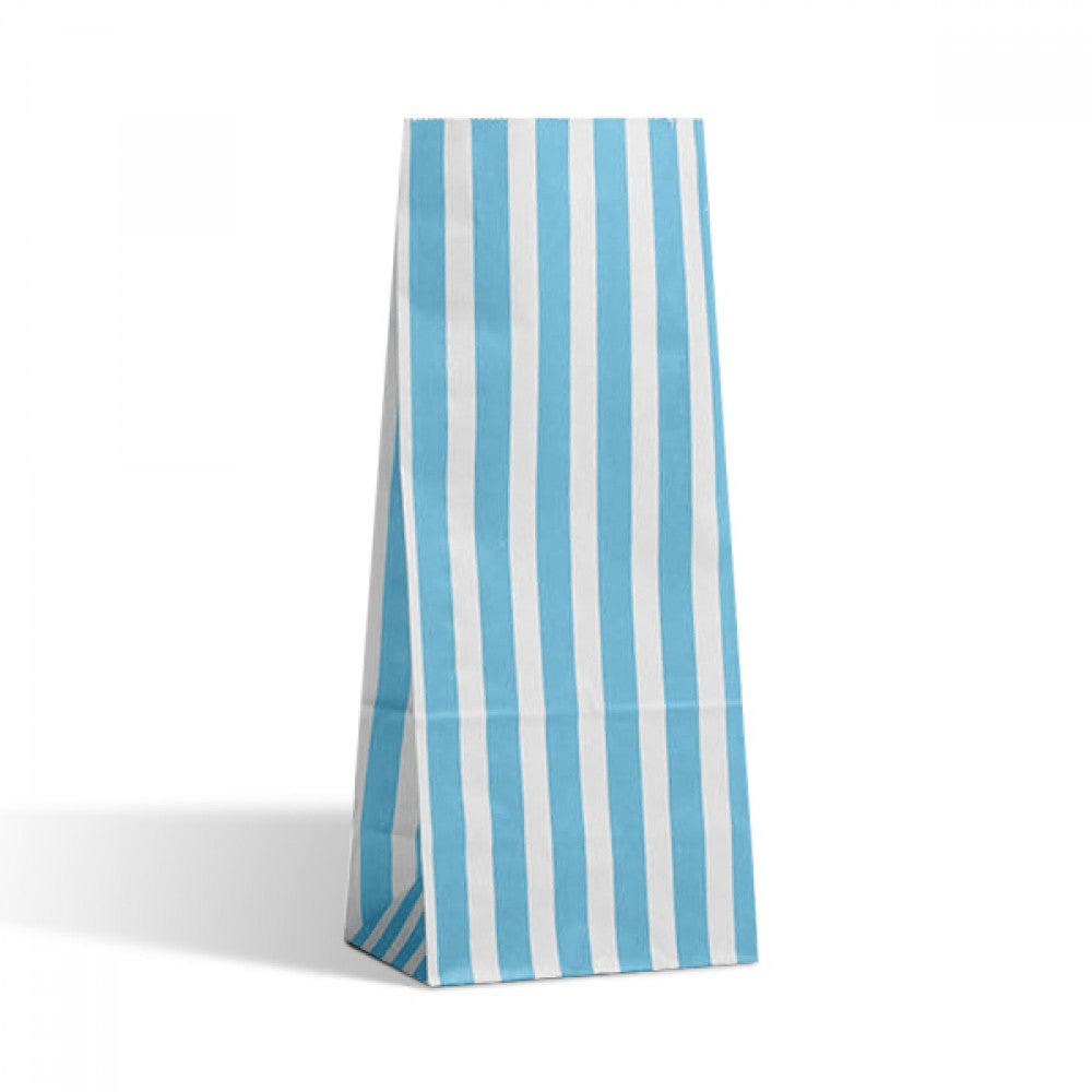 Aqua Blue Striped Pick 'n' Mix Bags - 500 Count