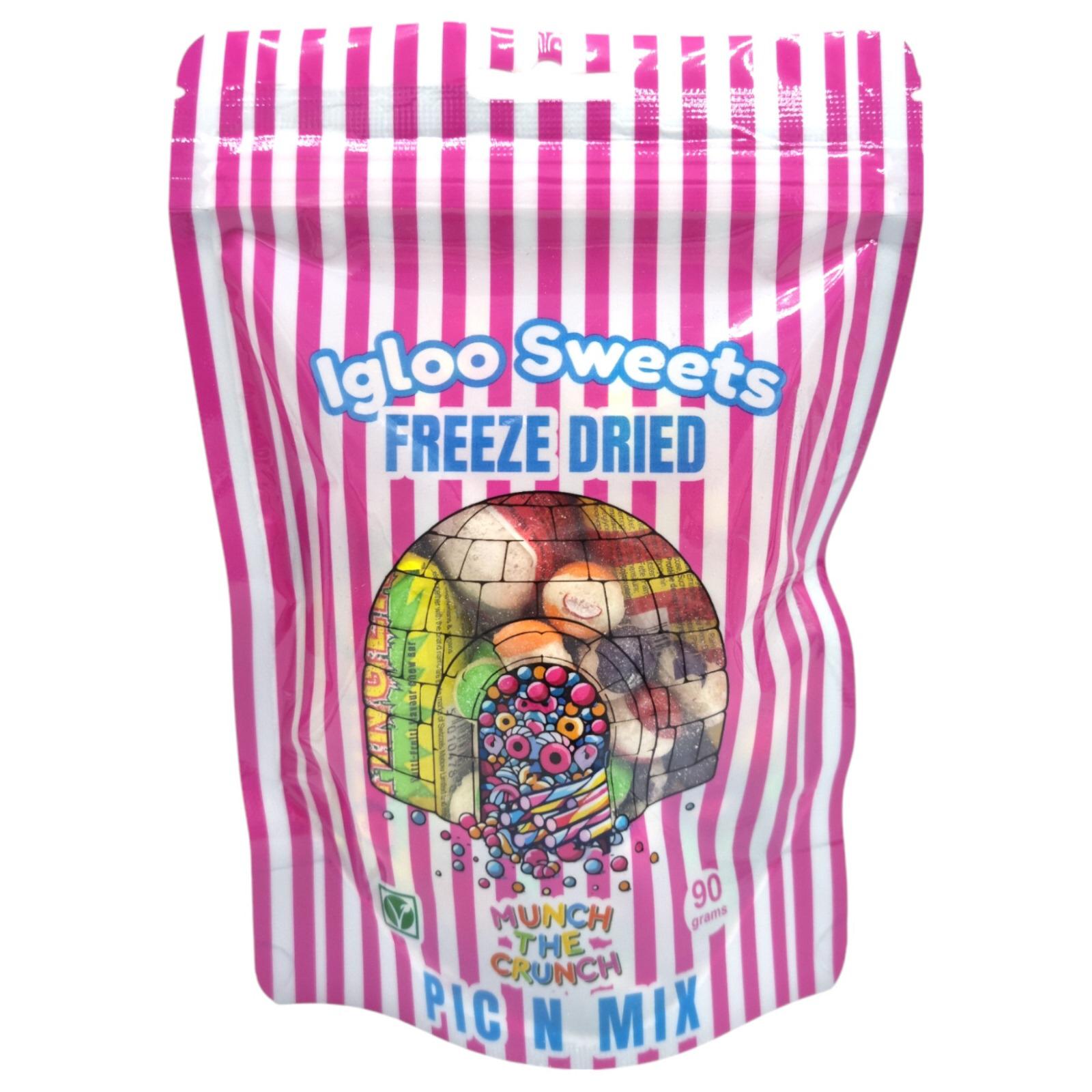 Igloo Sweets Freeze Dried Pink Candy Pick N Mix 90g - 10 Count
