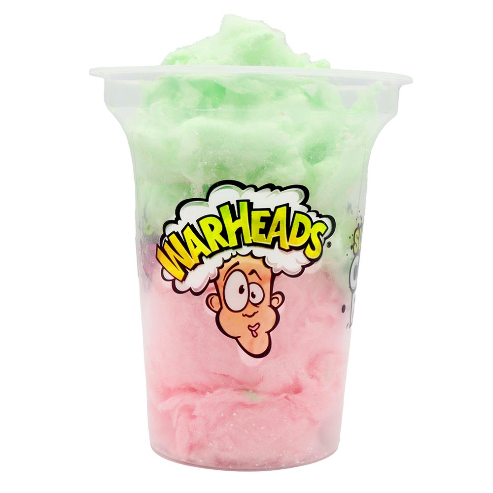 Warheads Super Sour Candy Floss Cup 20g - 12 Count