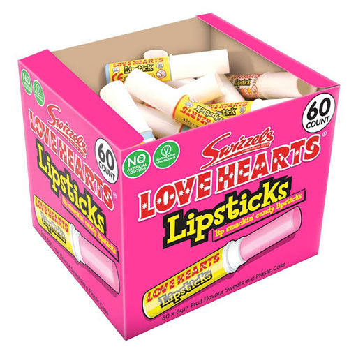 Swizzels Matlow Love Hearts Lipsticks - 60 Count