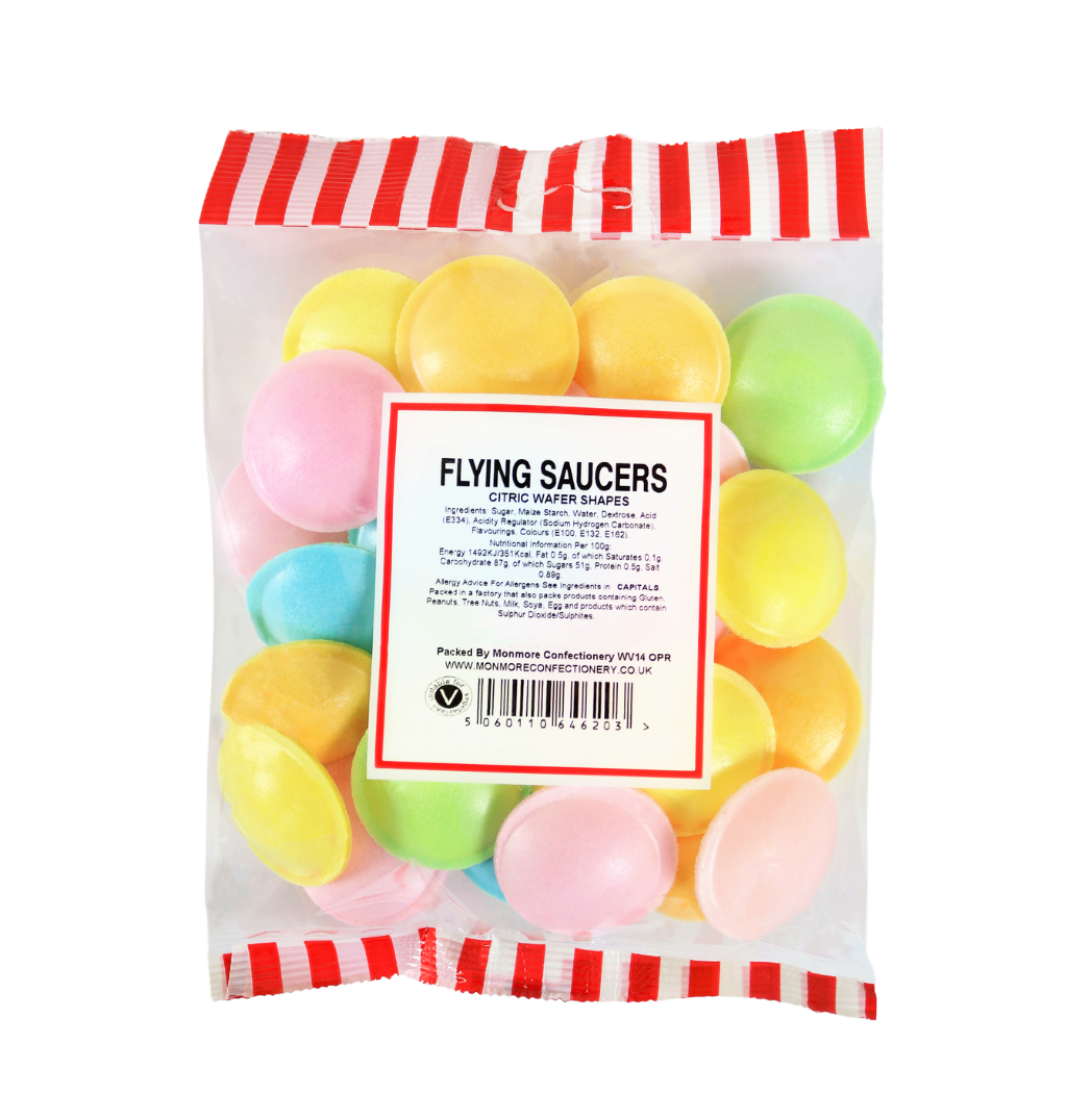 Pre-Packed Sherbet Flying Saucers 35g - 24 Count