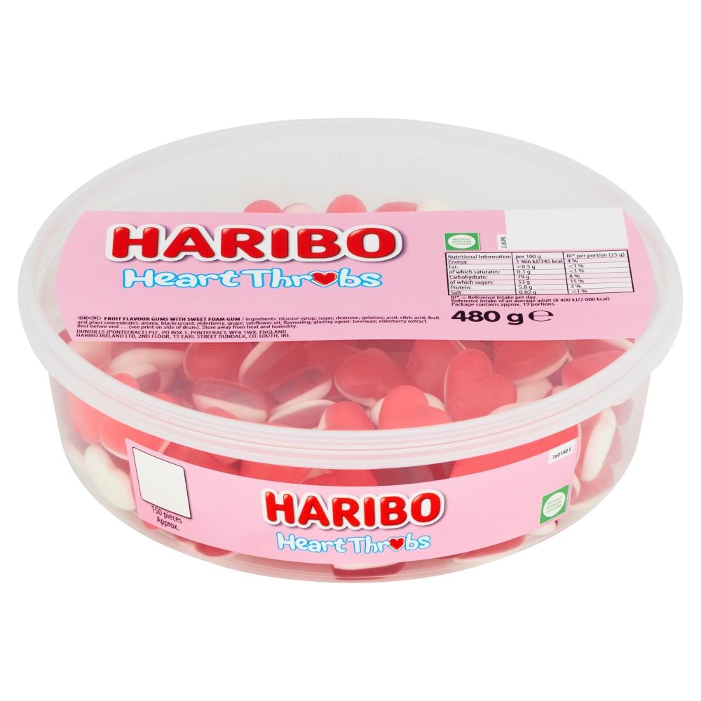 Haribo Heart Throbs 480g - 150 Count