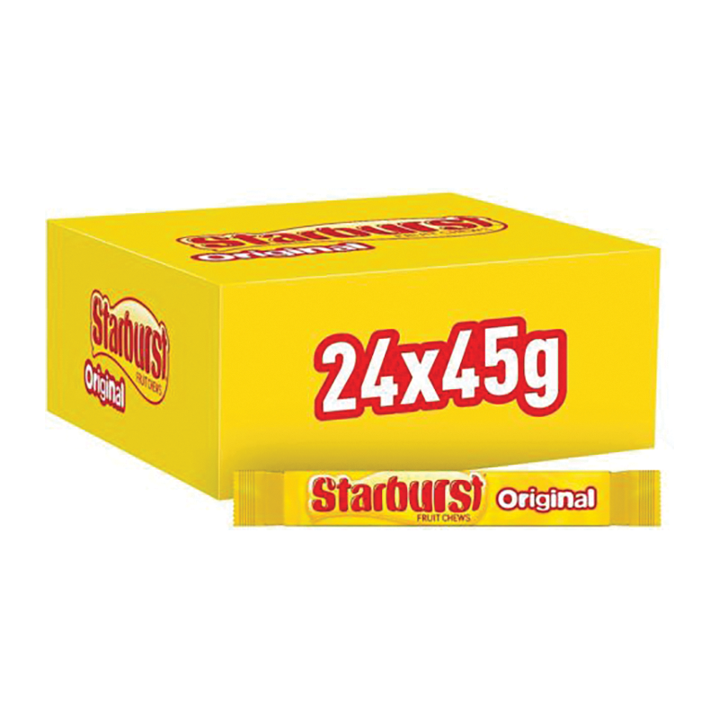 Starburst Chewy Fruit Flavoured Sweets 45g - 24 Count