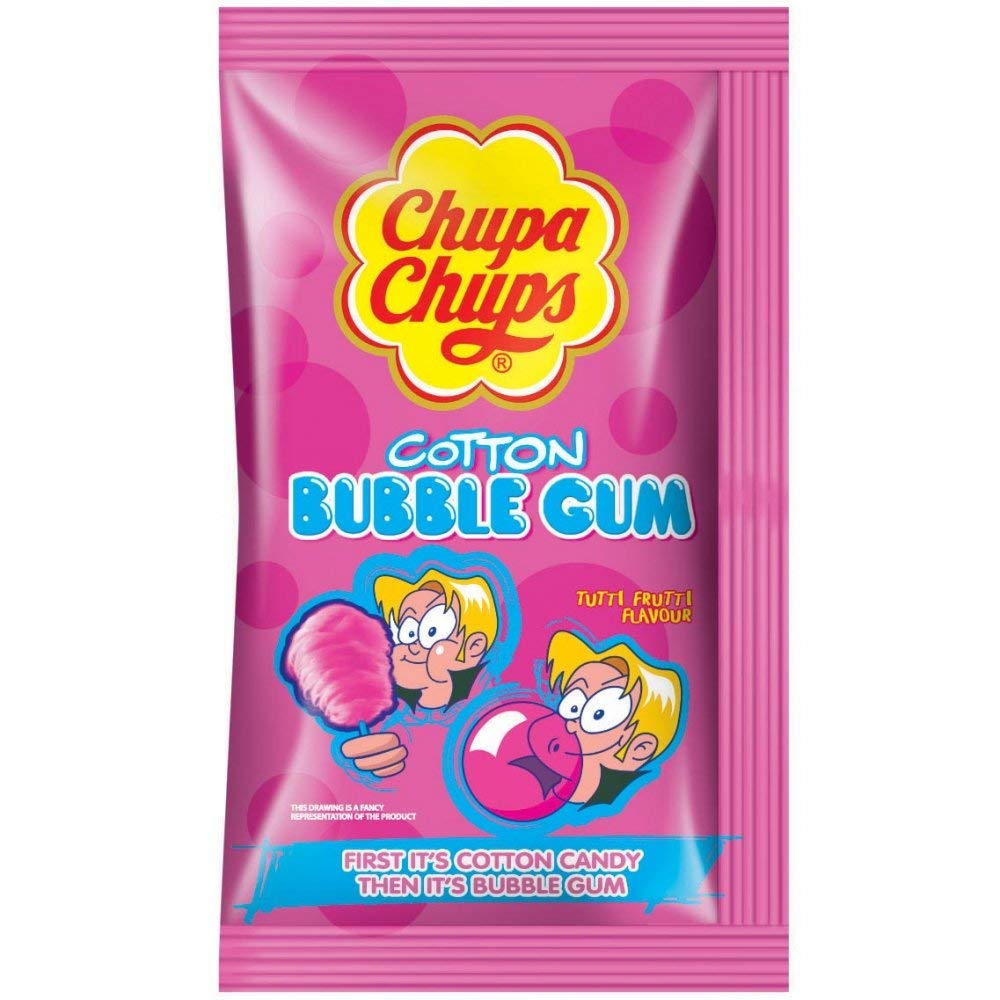 Chupa Chups Cotton Candy Bubblegum - 12 Count