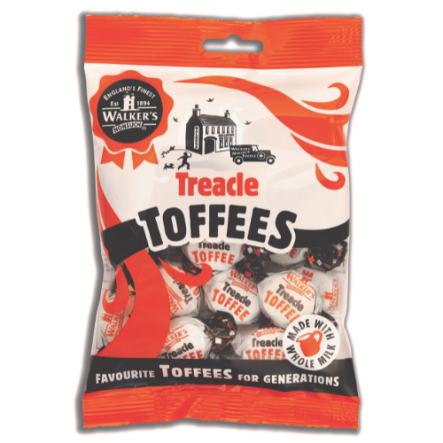 Walkers Treacle Toffees Pre-Packed Bags 150g - 12 Count