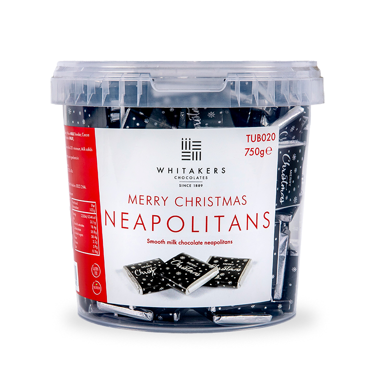 Whitakers Merry Christmas Chocolate Neapolitans - 750g