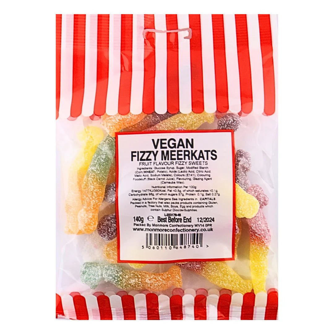 Pre-Packed Fizzy Meerkats 140g - 24 Count