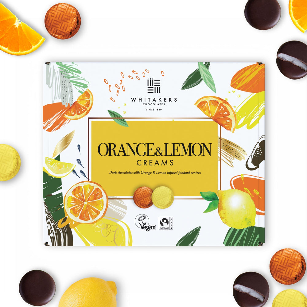 Whitakers Orange & Lemon Cremes 200g - 8 Count