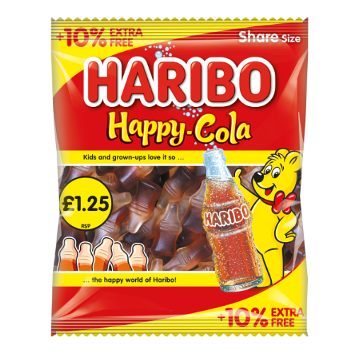 Haribo Happy Cola Zing PM £1.25 + 10% Free - 12x154g