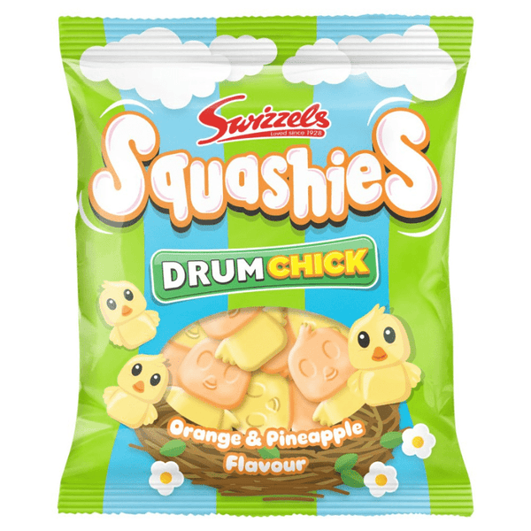 Swizzels Drumchick Orange & Pineapple Squashies 120g - 12 Count