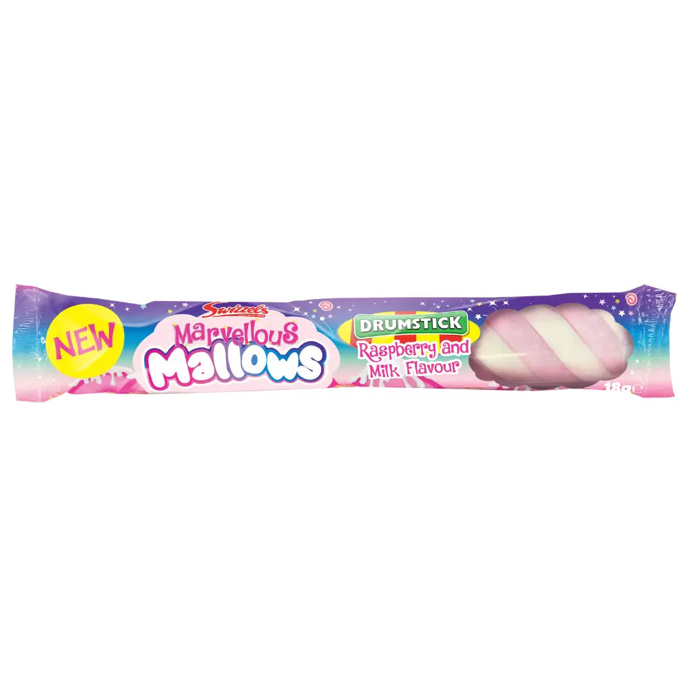 Swizzels Marvellous Mallows Drumstick Marshmallow 18g - 39 Count