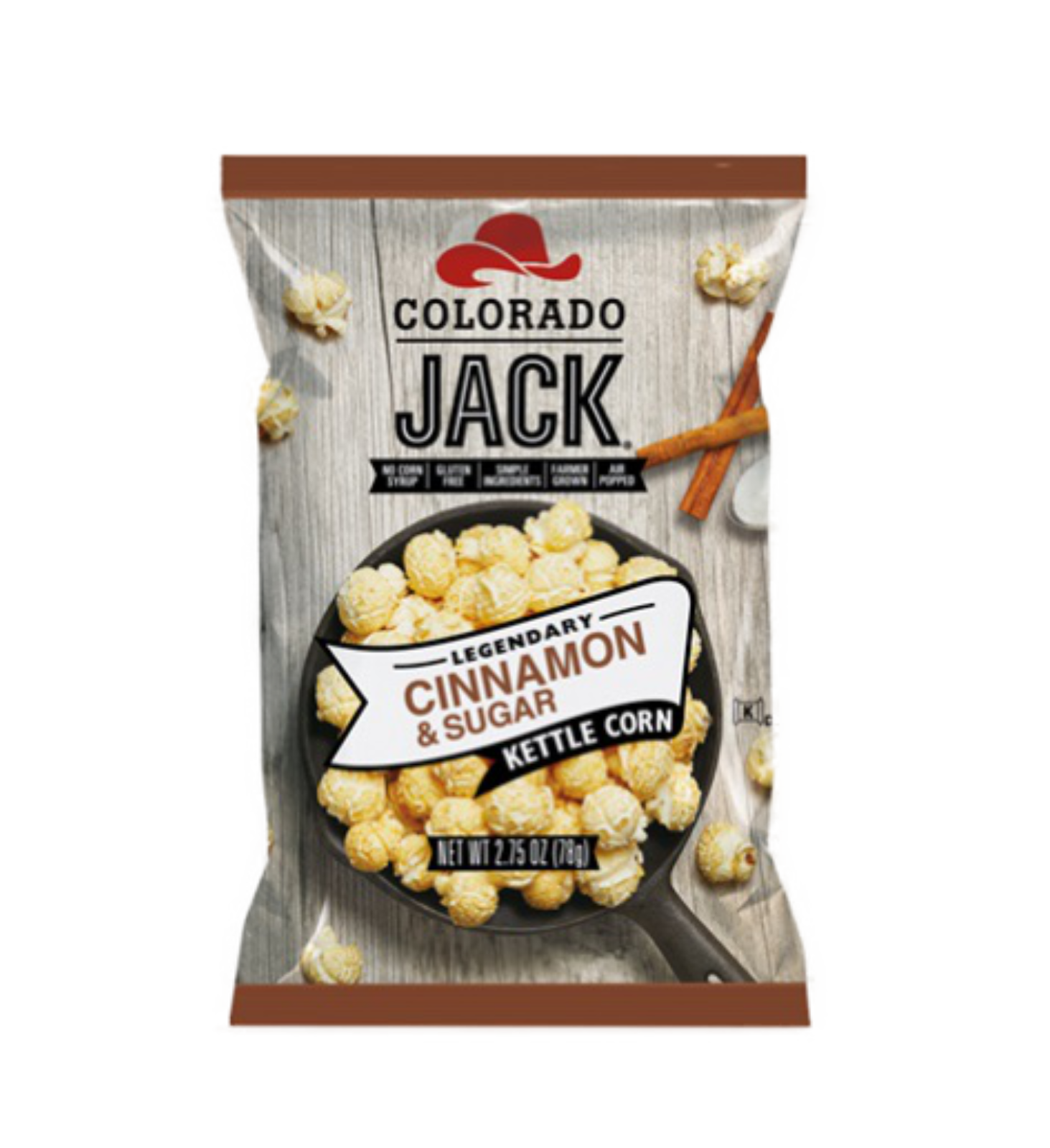 Colorado Jack Cinnamon & Sugar USA Popcorn 2.75oz - 6 Count *07/08/24 DATED*