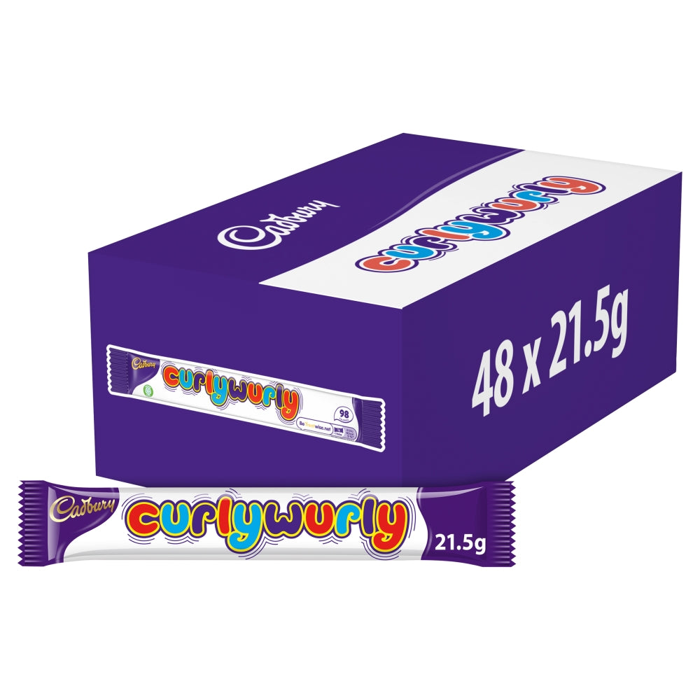 Cadbury Curly Wurly Chocolate Bar 21.8g - 48 Count