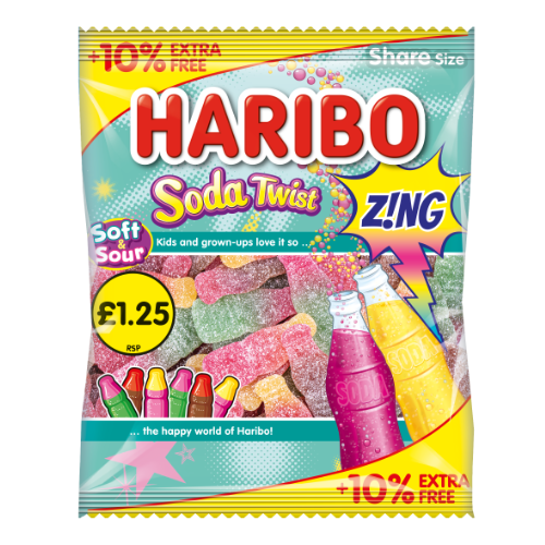 Haribo Soda Twist Zing PM £1.25 + 10% Free - 12x176g