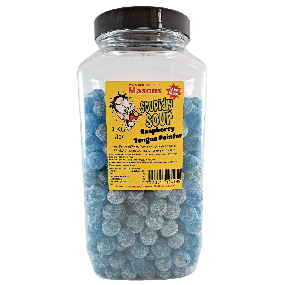 Maxons Stupidly Sour Raspberry Tongue Painter Sweets - 3kg