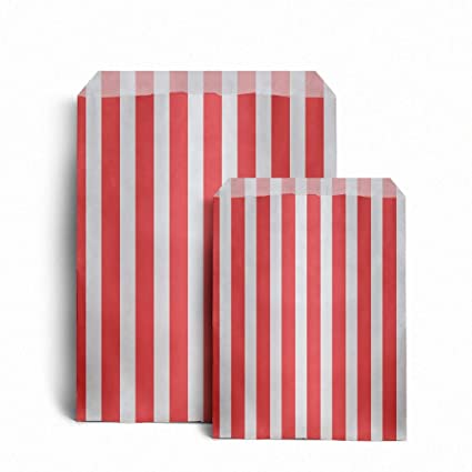 Candy Stripe Red Bags 5x7 - 1000 Count