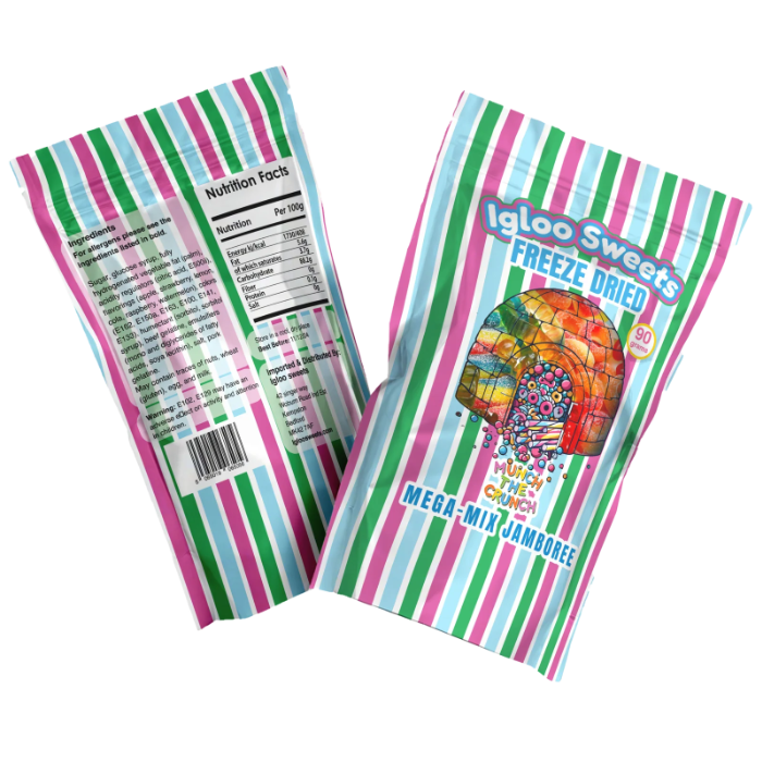 Igloo Sweets Freeze Dried Jamboree Candy Pick N Mix 90g - 10 Count