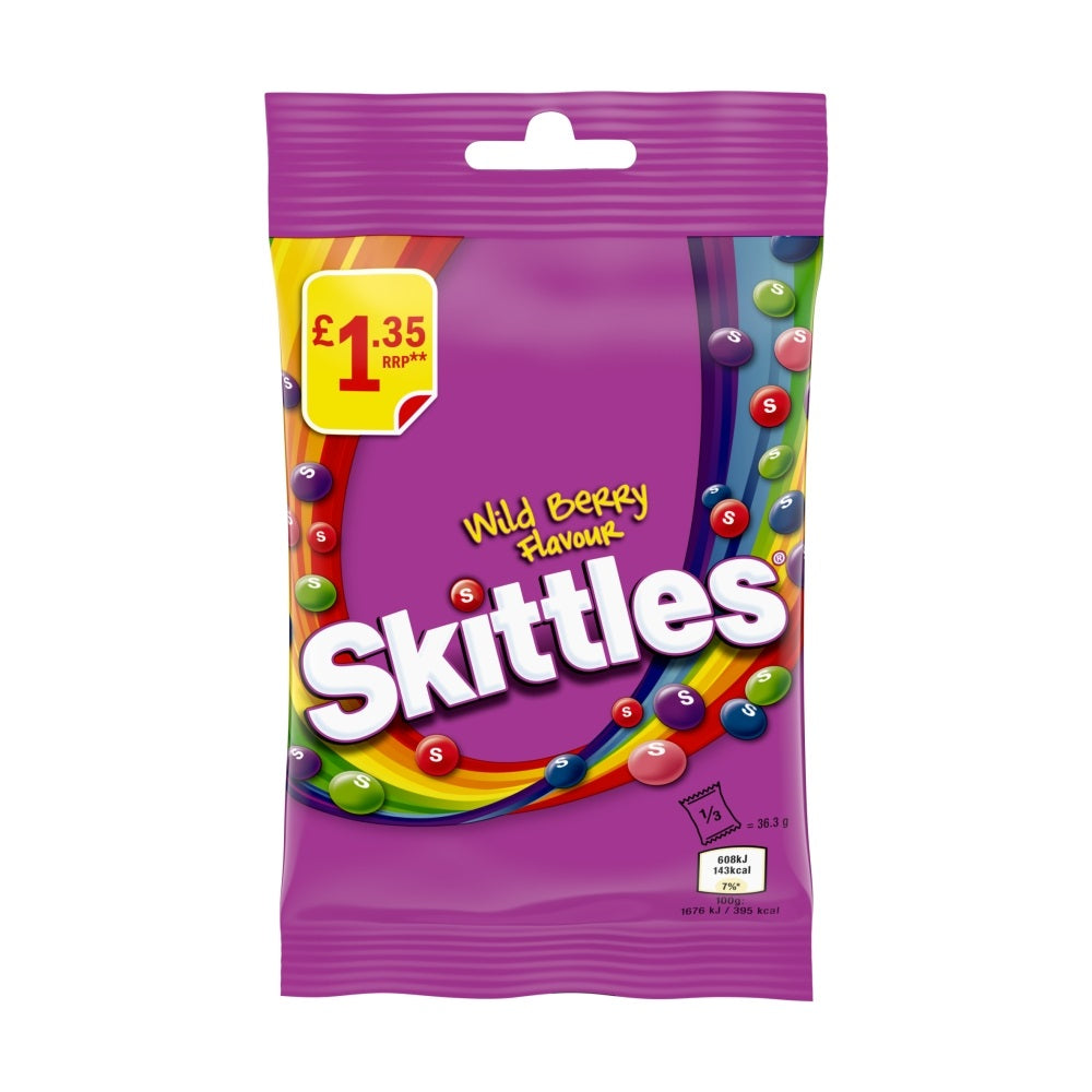 Skittles Wild Berry 109g Bag PMP £1.35 - 14 Count