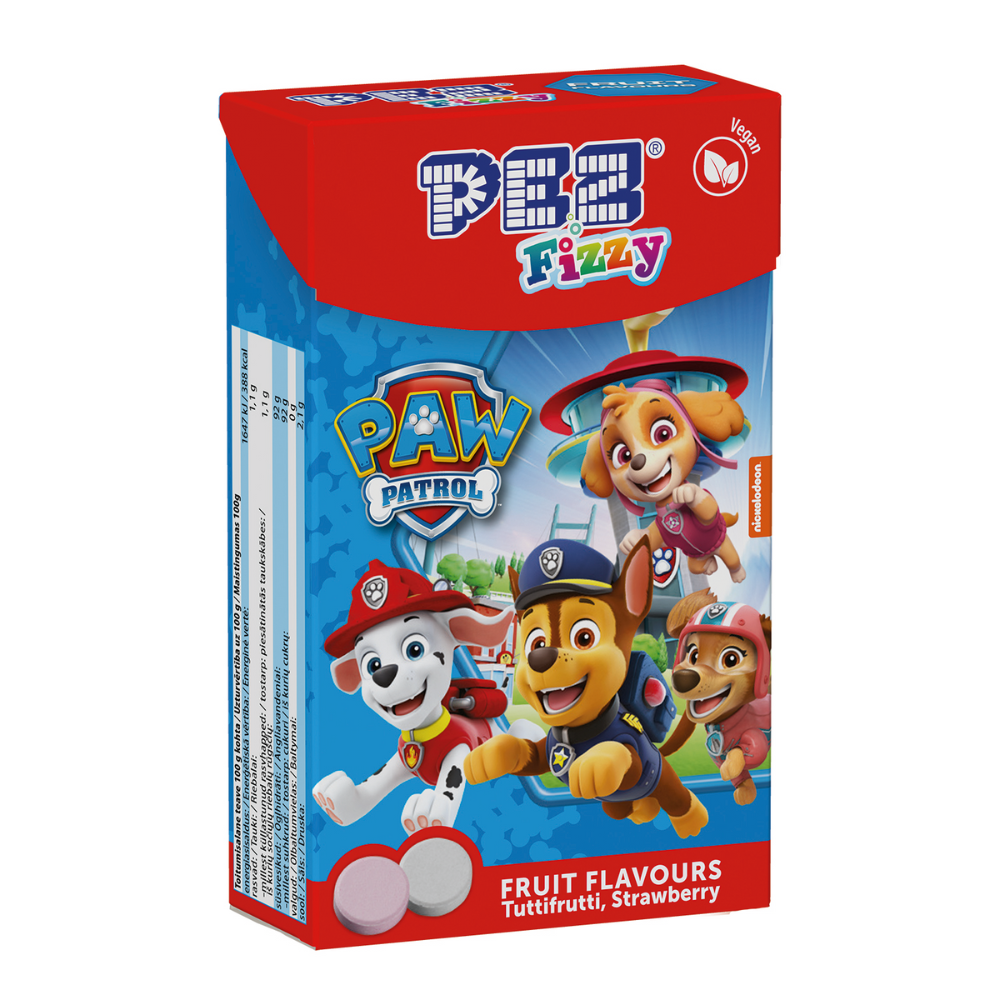 Pez Fizzy Paw Patrol Flip Top Box 30g - 24 Count