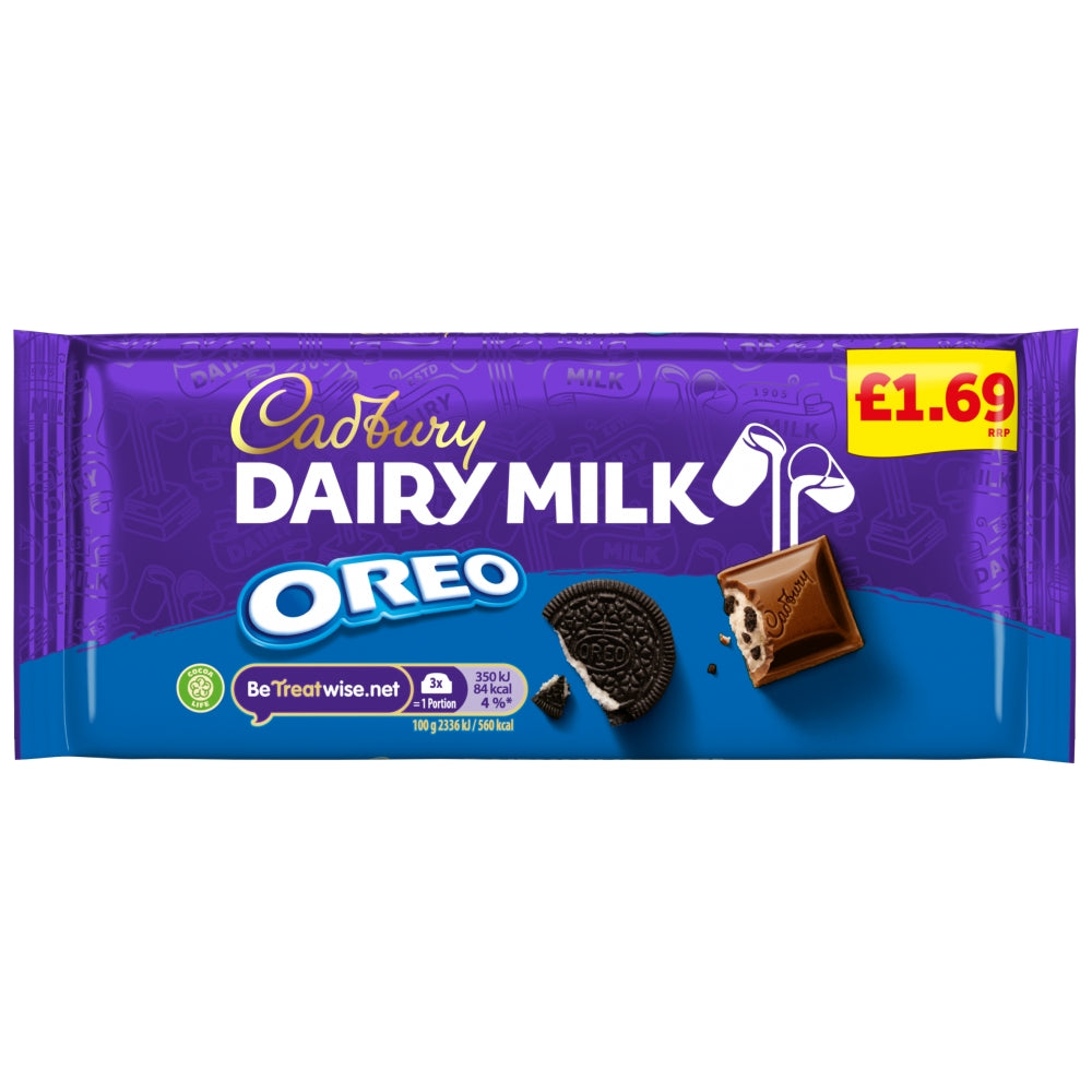 Cadbury Dairy Milk Oreo Chocolate Bar 120g PMP £1.69 - 17 Count