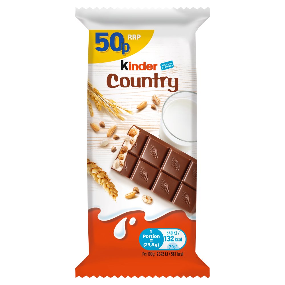 Kinder Country Bar 23.5g PMP 50p - 40 Count