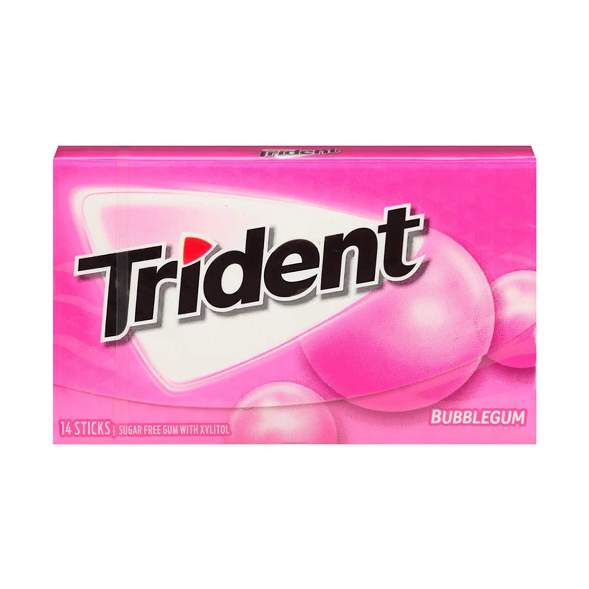 Trident Bubblegum Chewing Gum 14pc - 12 Count