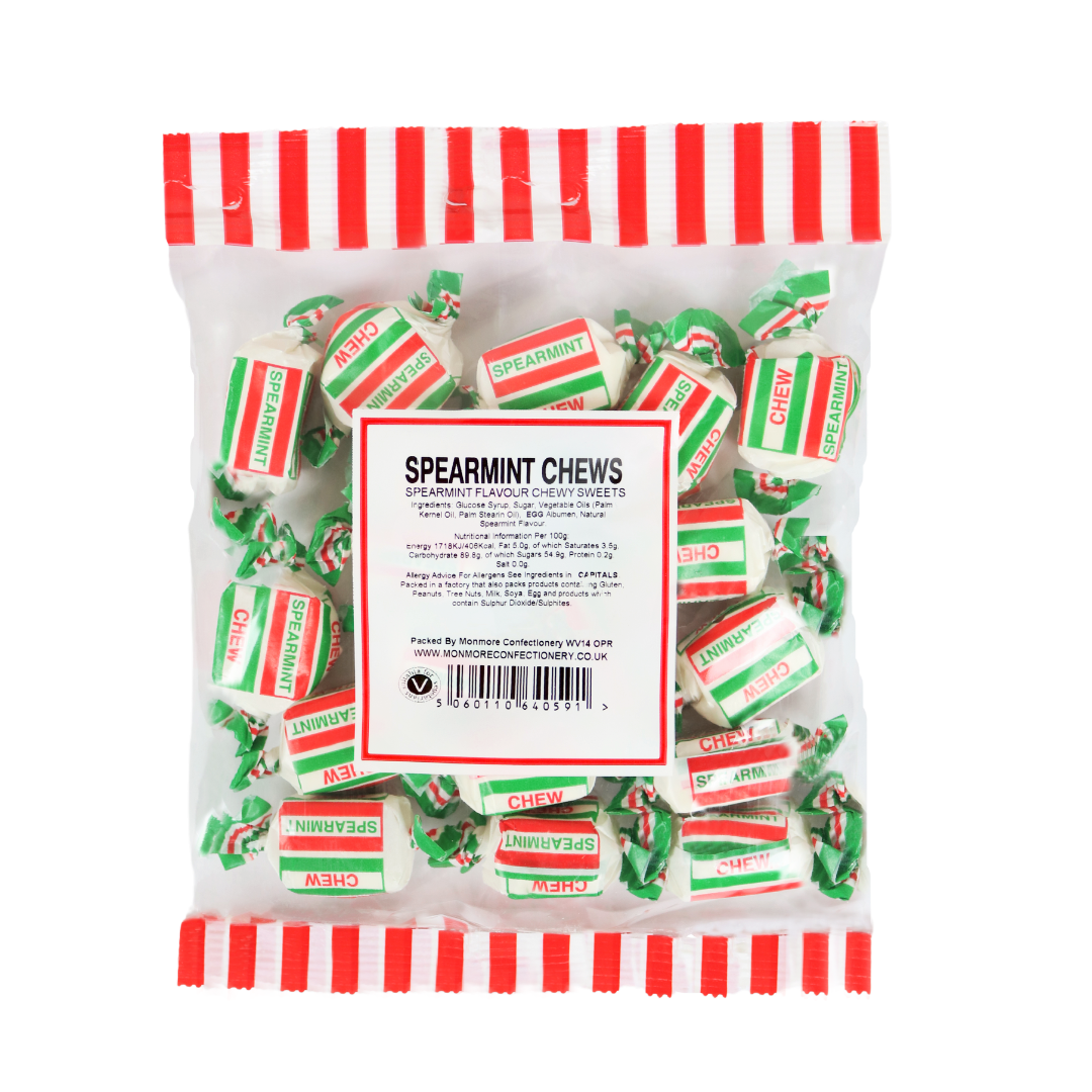 Pre-Packed Spearmint Chews 140g - 24 Count