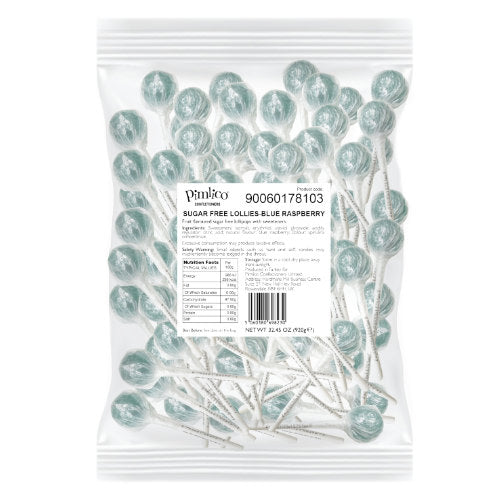 Pimlico Sugar Free Blue Raspberry Lollipops - 1kg