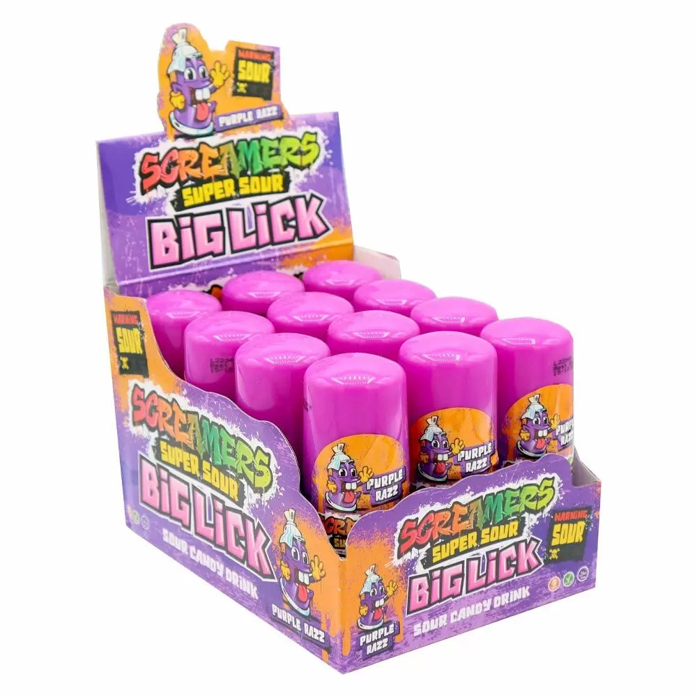 Zed Candy Screamers Purple Razz Big Lick 60ml - 12 Count