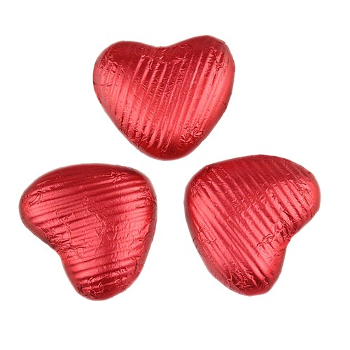 Whitakers Red Foiled Chocolate Hearts - 1kg