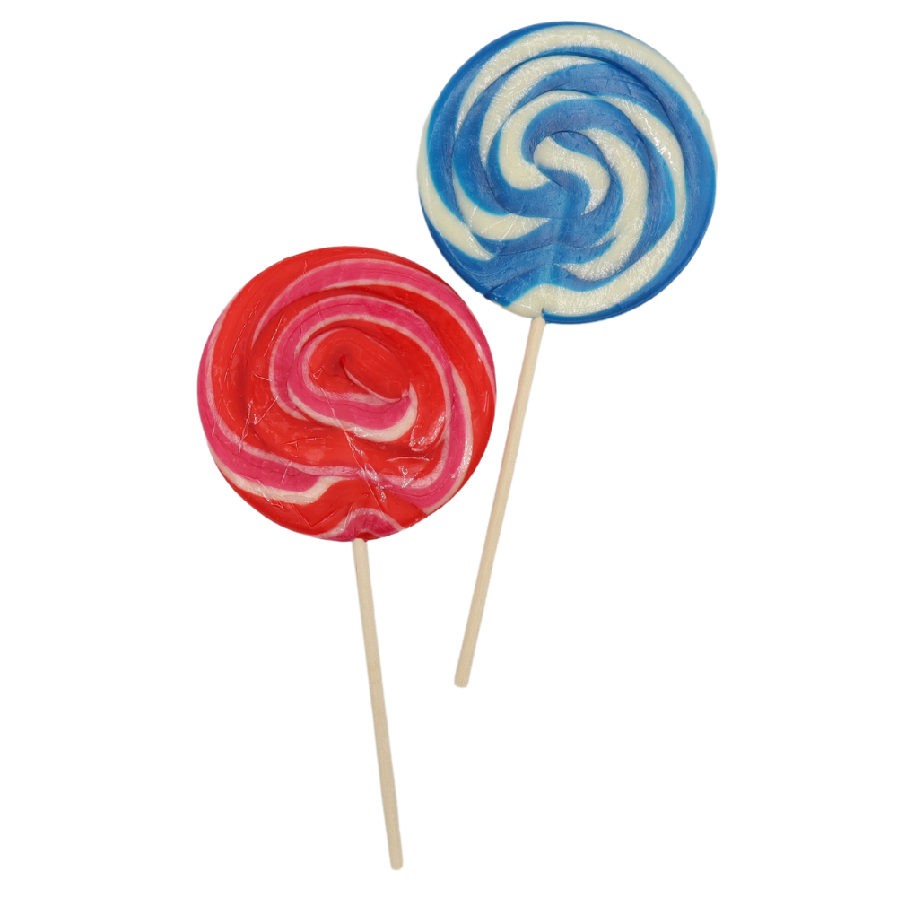 Candy Realms Strawberry & Bubblegum Swirl Pops - 18 Count