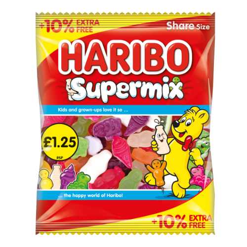 Haribo Supermix PM £1.25 + 10% Free - 12x154g