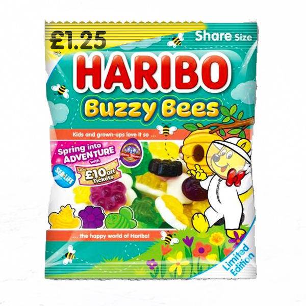 Haribo Buzzy Bees PM £1.25 Share Bags - 12 x 140g