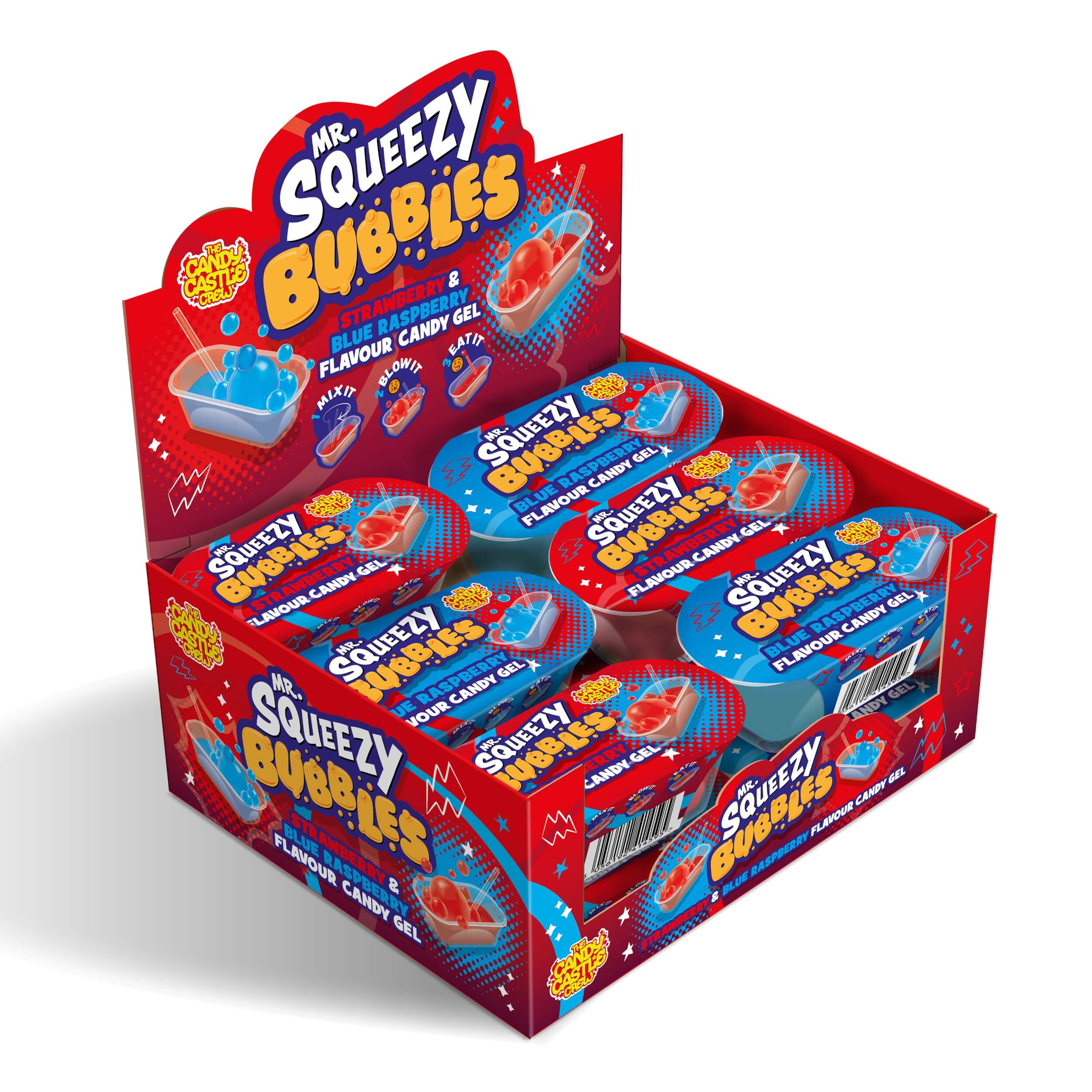 Rose Mr Squeezy Candy Bubbles - 12 Count