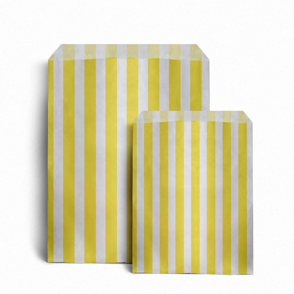 Candy Stripe Yellow Bags 5x7 - 1000 Count