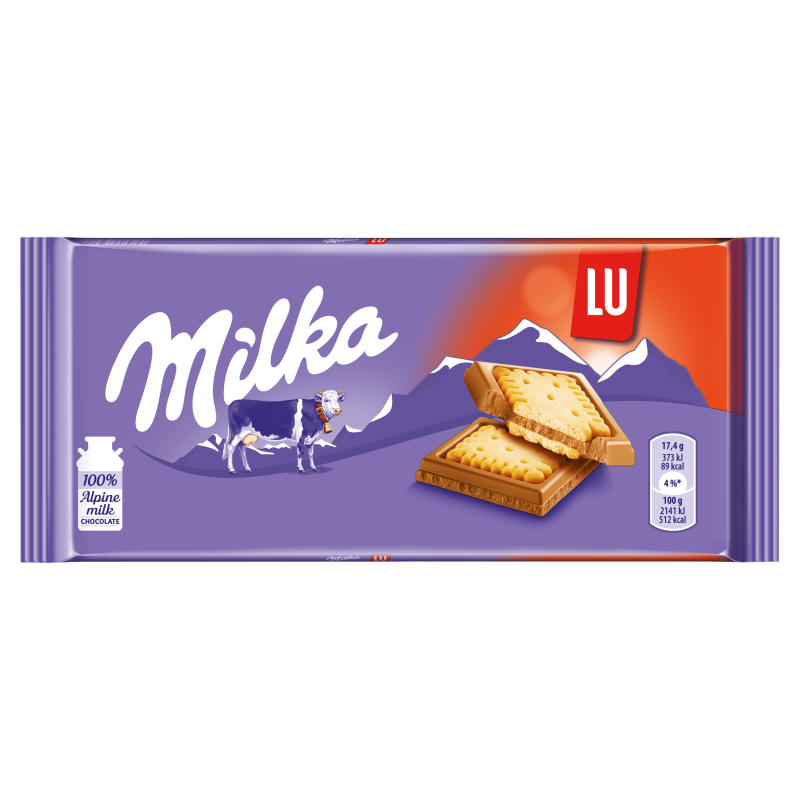 Milka Biscuit Petit Lu Chocolate 87g - 18 Count